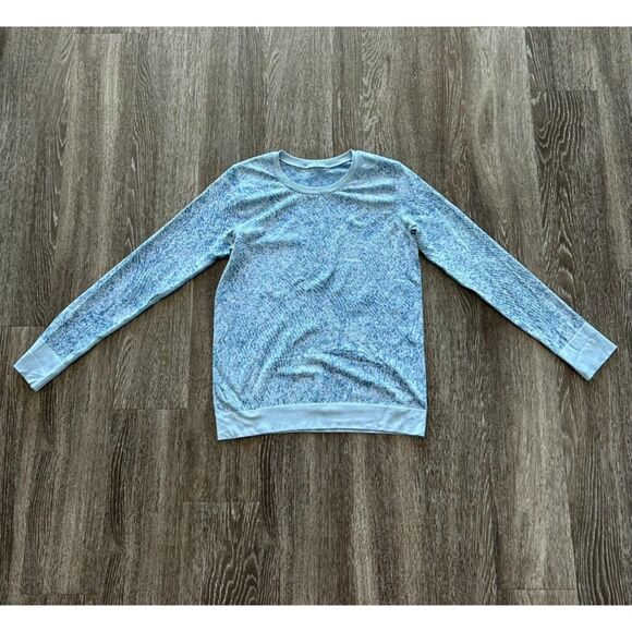EUC Lululemon Swiftly Breathe Long Sleeve Shirt Blue Pattern Women’s Size 6 Run - Picture 6 of 10
